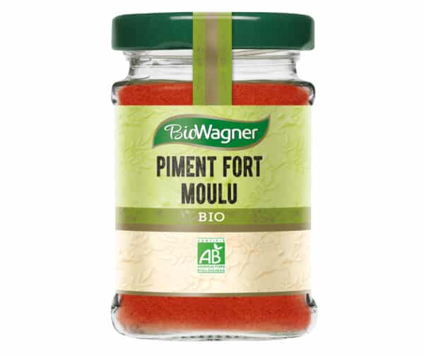 Piment fort moulu bio - Flacon verre - BioWagner